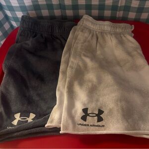 Under Armour Black and Grey/White Athletic Shorts